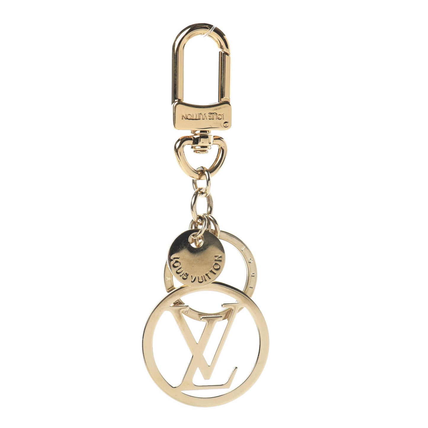 LV Circle Bag Charm Key Holder Gold