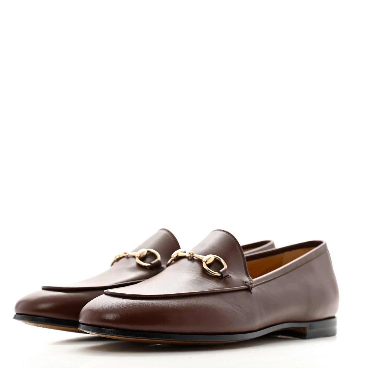 Gucci Calfskin Womens Jordaan Loafers 37.5 Sweet Chestnut 4 of 10