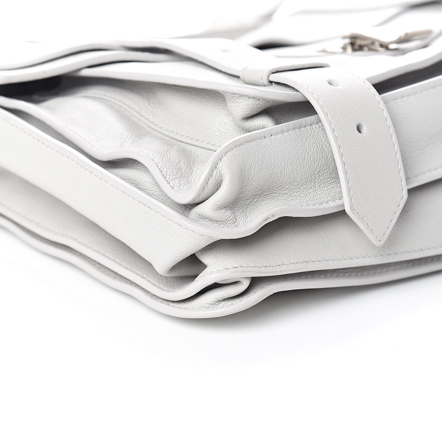 Lambskin Medium PS1 Satchel Pale Steel