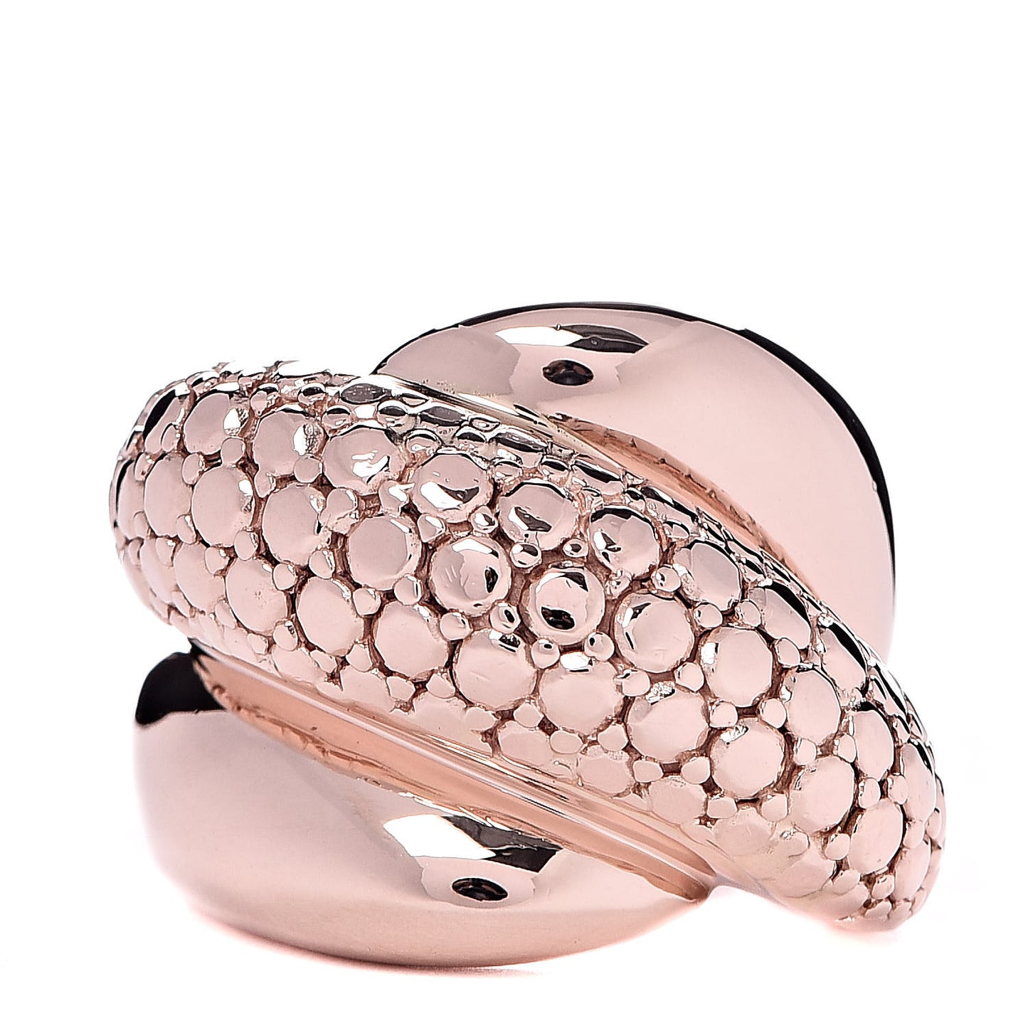 10K Pink Gold Brown Diamond Gomitolo Band Ring 49 5