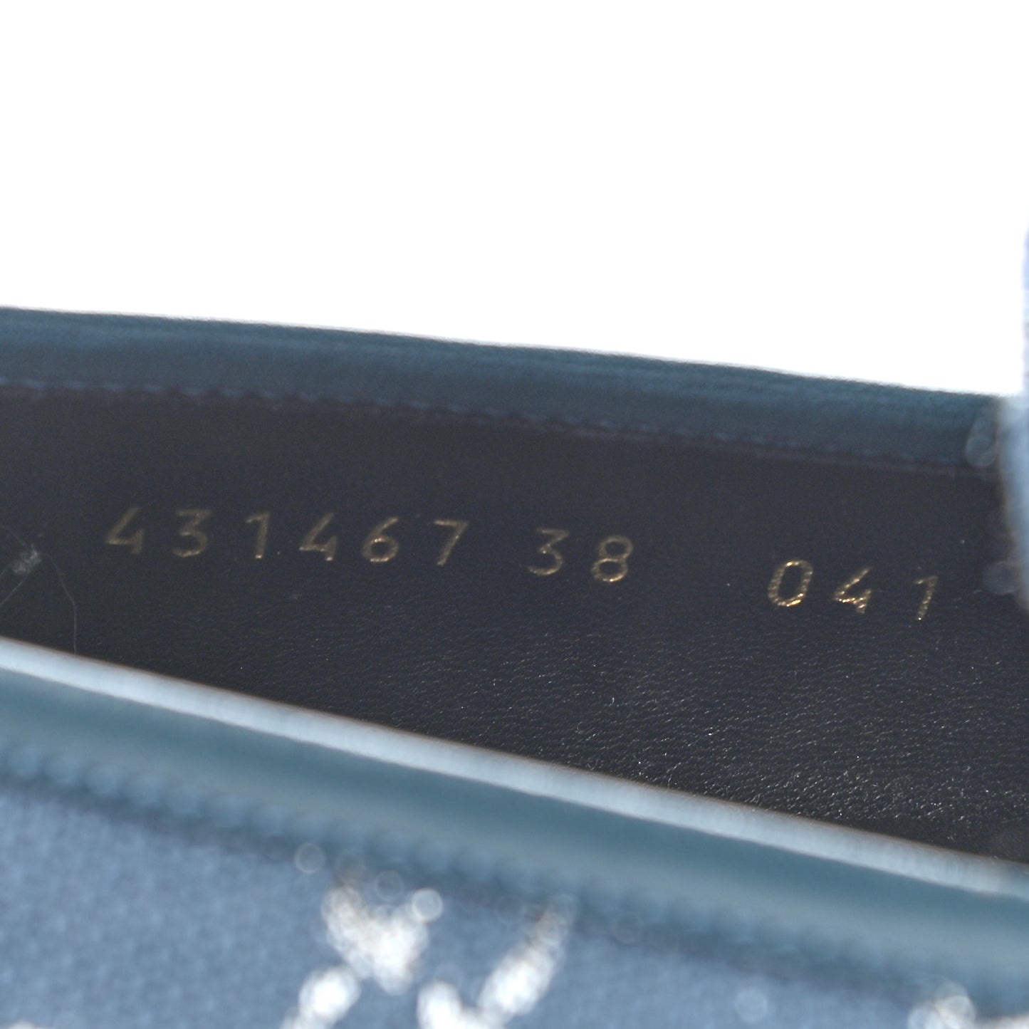 Canvas Lame GG Monogram Horsebit Womens Jordaan Loafers 38 Blue Silver