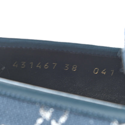 Gucci Canvas Lame GG Monogram Horsebit Womens Jordaan Loafers 38 Blue Silver 8 of 8