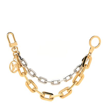 Louis Vuitton Metal LV Edge Chain Bag Charm Silver Gold 1 of 3