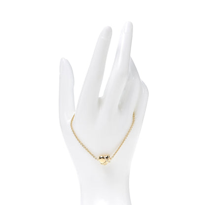 David Yurman 18K Yellow Gold Diamond Le Petit Coeur Sculpted Heart Chain Bracelet 2 of 5