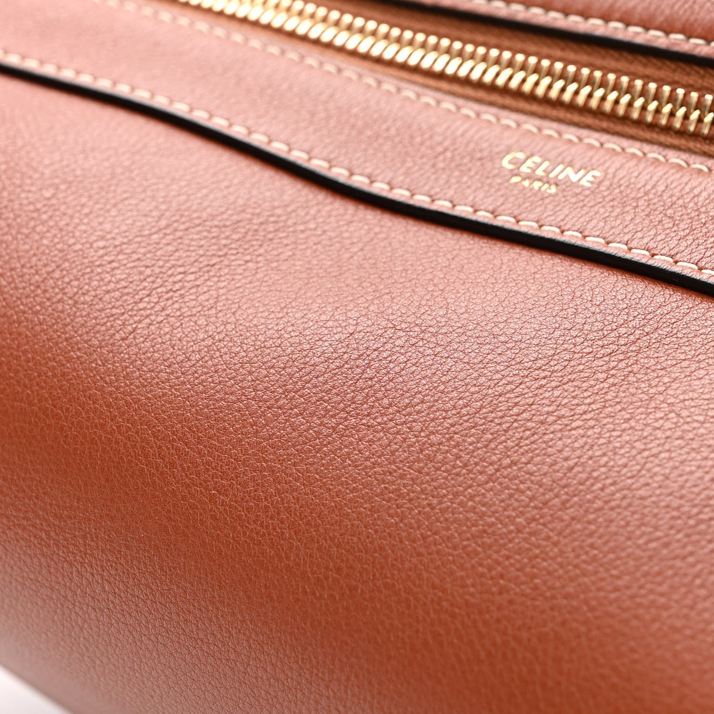 Supple Calfskin Medium Strap Leandre Shoulder Bag Brown