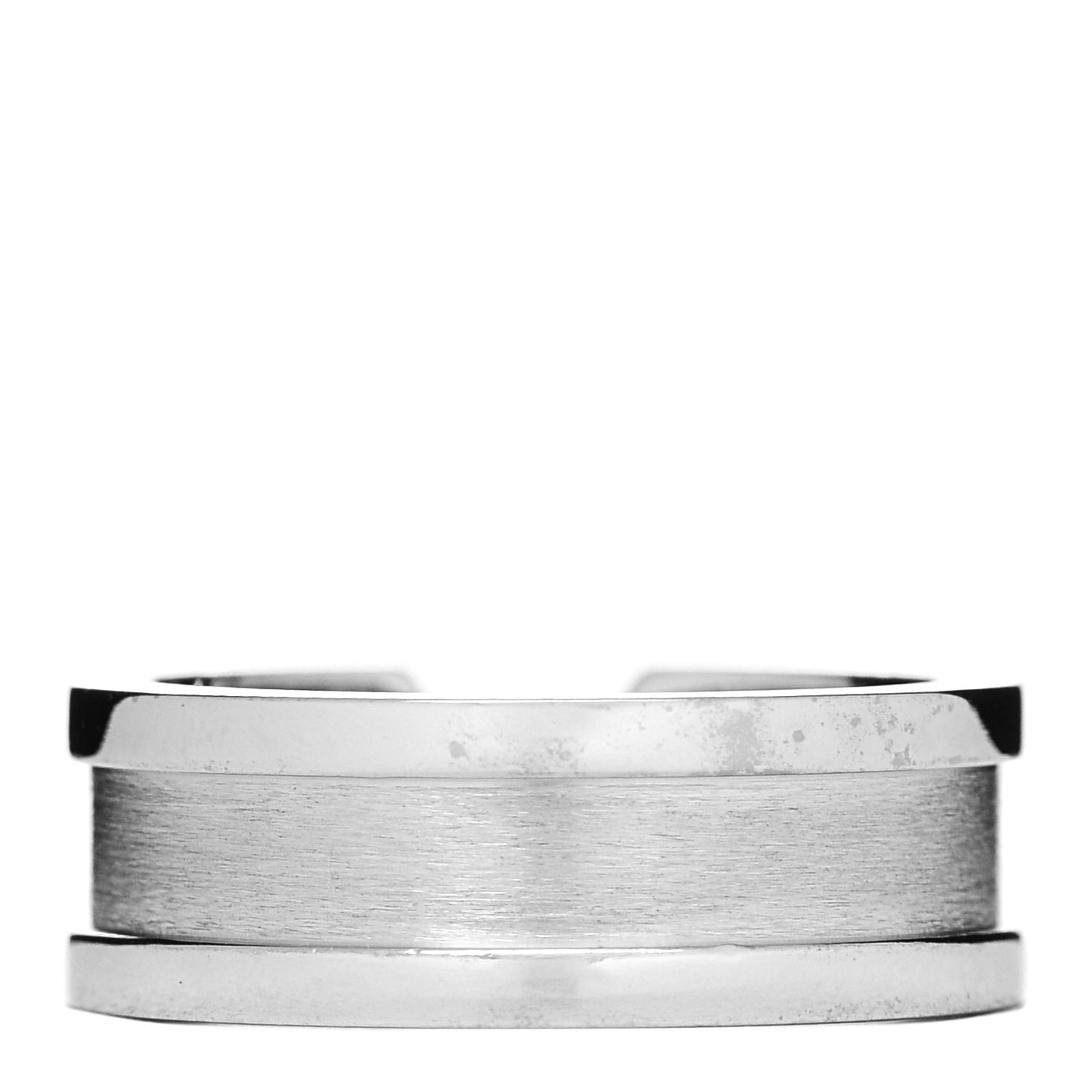 18K White Gold Diamond 6.5mm Logo De Cartier Ring 49 4.75