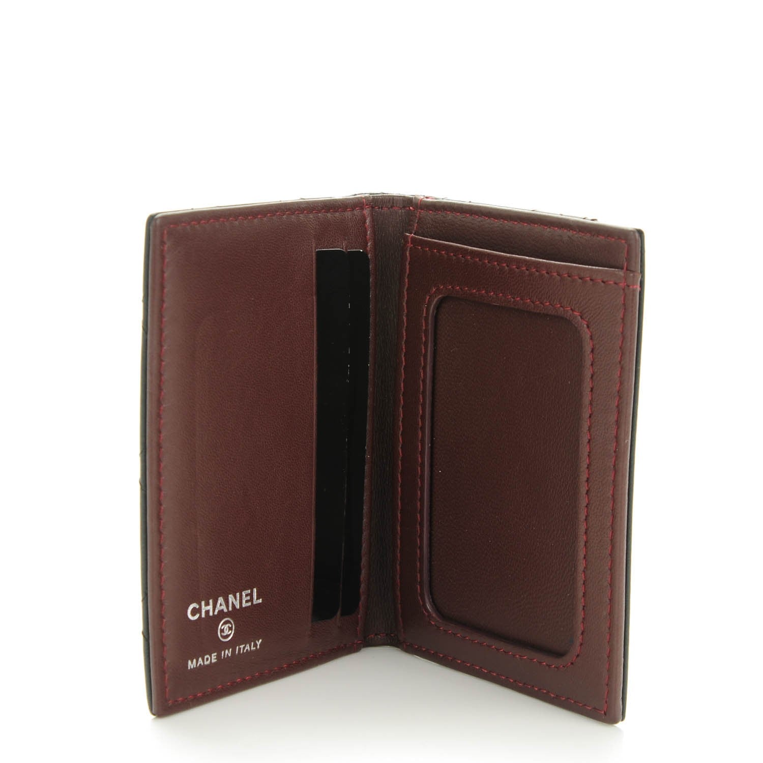Chanel Lambskin Quilted Card Holder Wallet Black 5 of 7