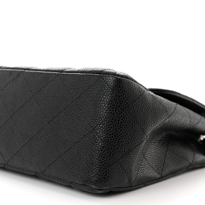 Chanel Caviar Quilted Jumbo Single Flap Black 9 of 10