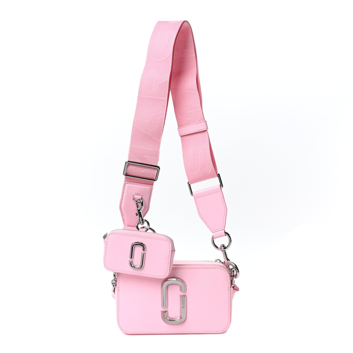 Marc Jacobs Saffiano Utility Snapshot Camera Bag Bubblegum 1 of 10