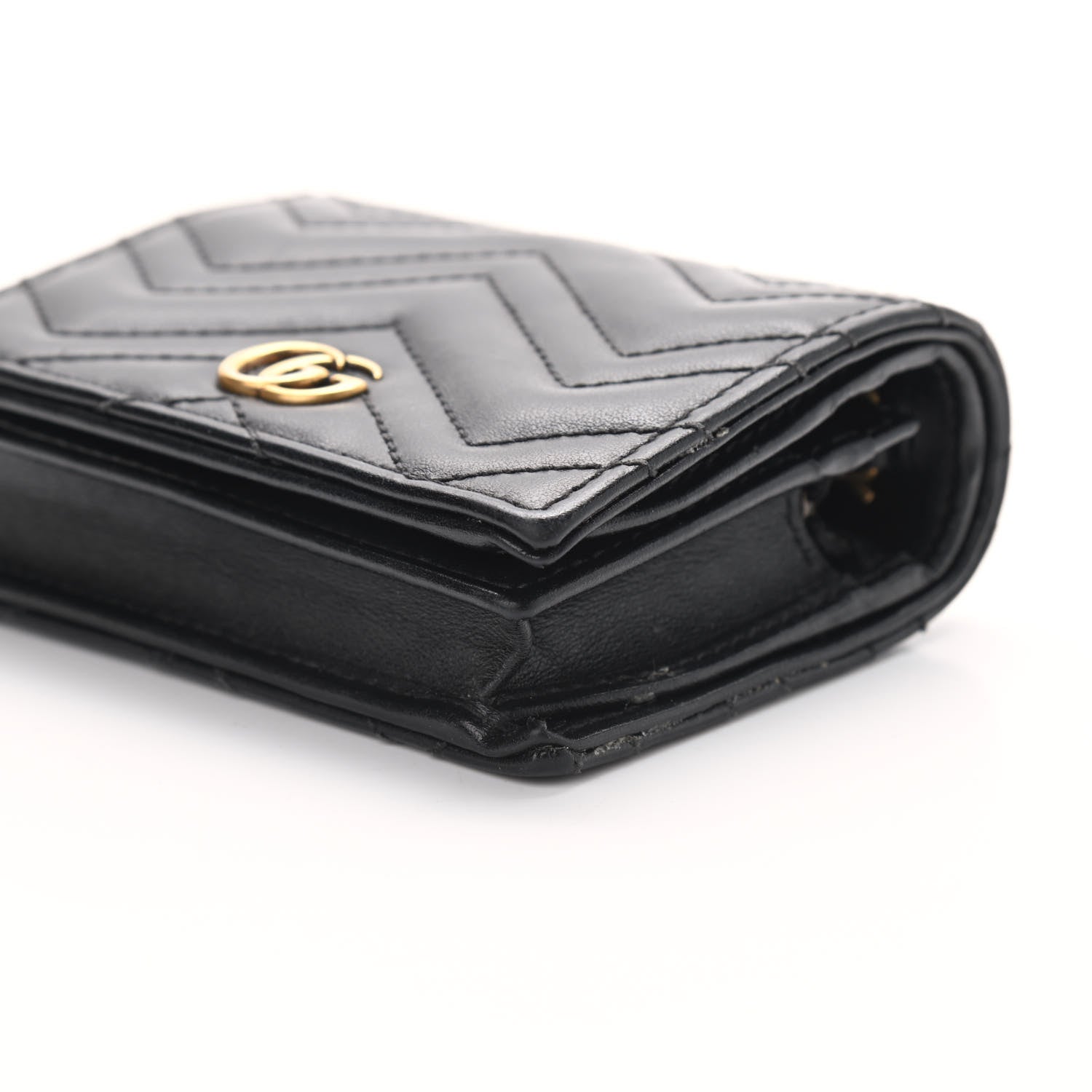 Gucci Calfskin Matelasse GG Marmont Mini Wallet On Chain Black 8 of 8