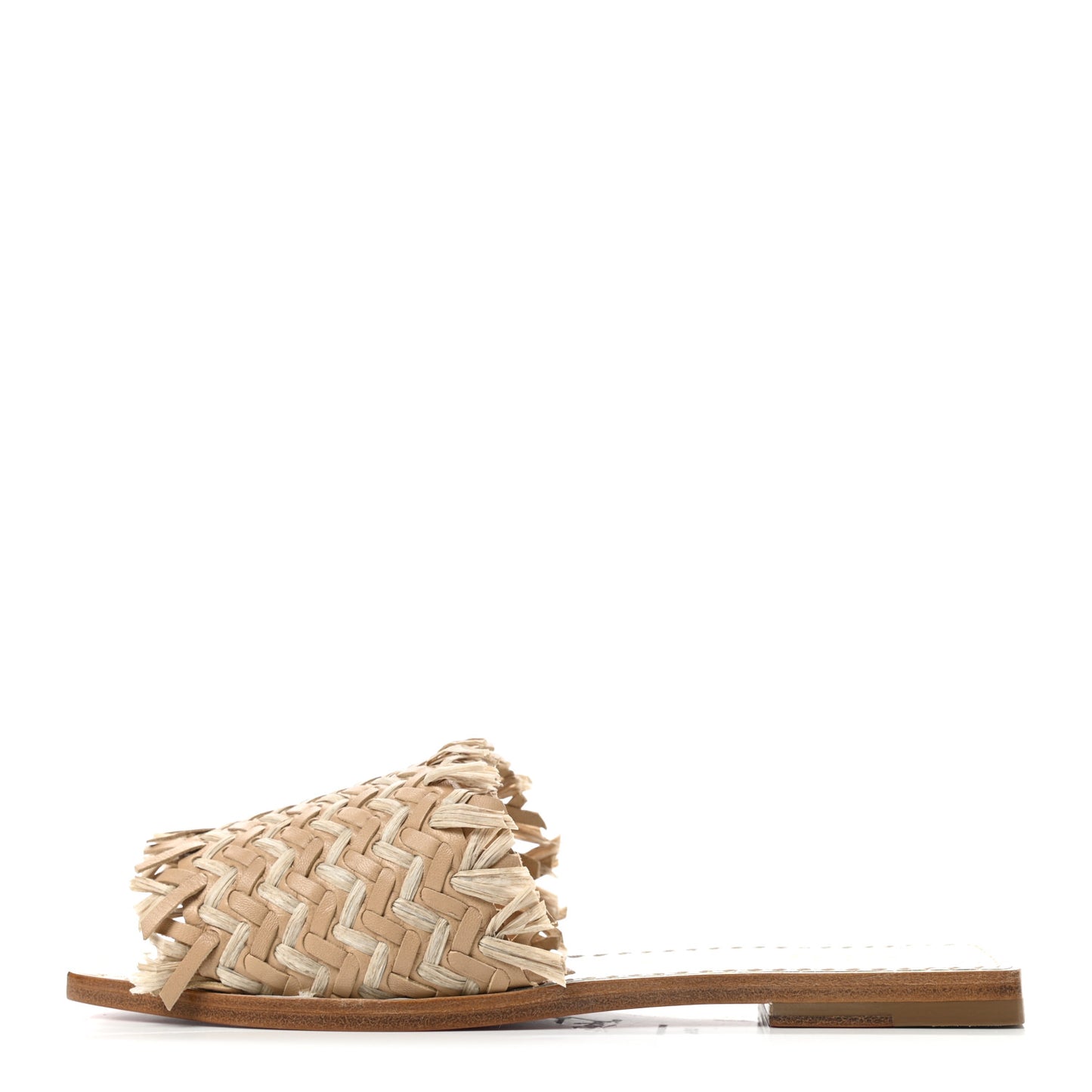 Raffia Soudana Sandal Flats 36.5 Beige