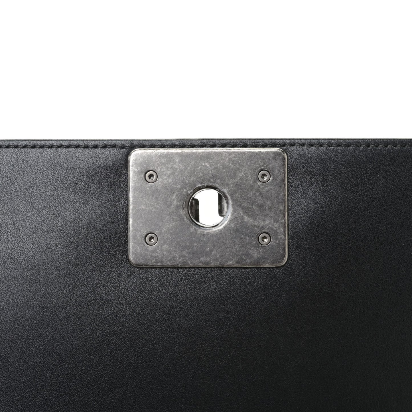 Calfskin Quilted Medium Boy Flap Black