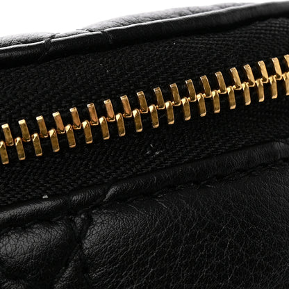 Christian Dior Supple Calfskin Cannage Caro Half-Moon Coin Purse Black 8 of 10
