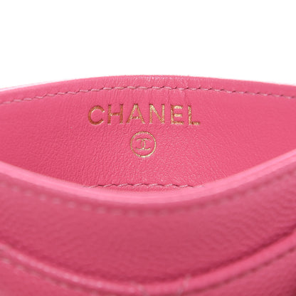 Chanel Caviar Quilted Card Holder Pink 6 of 10