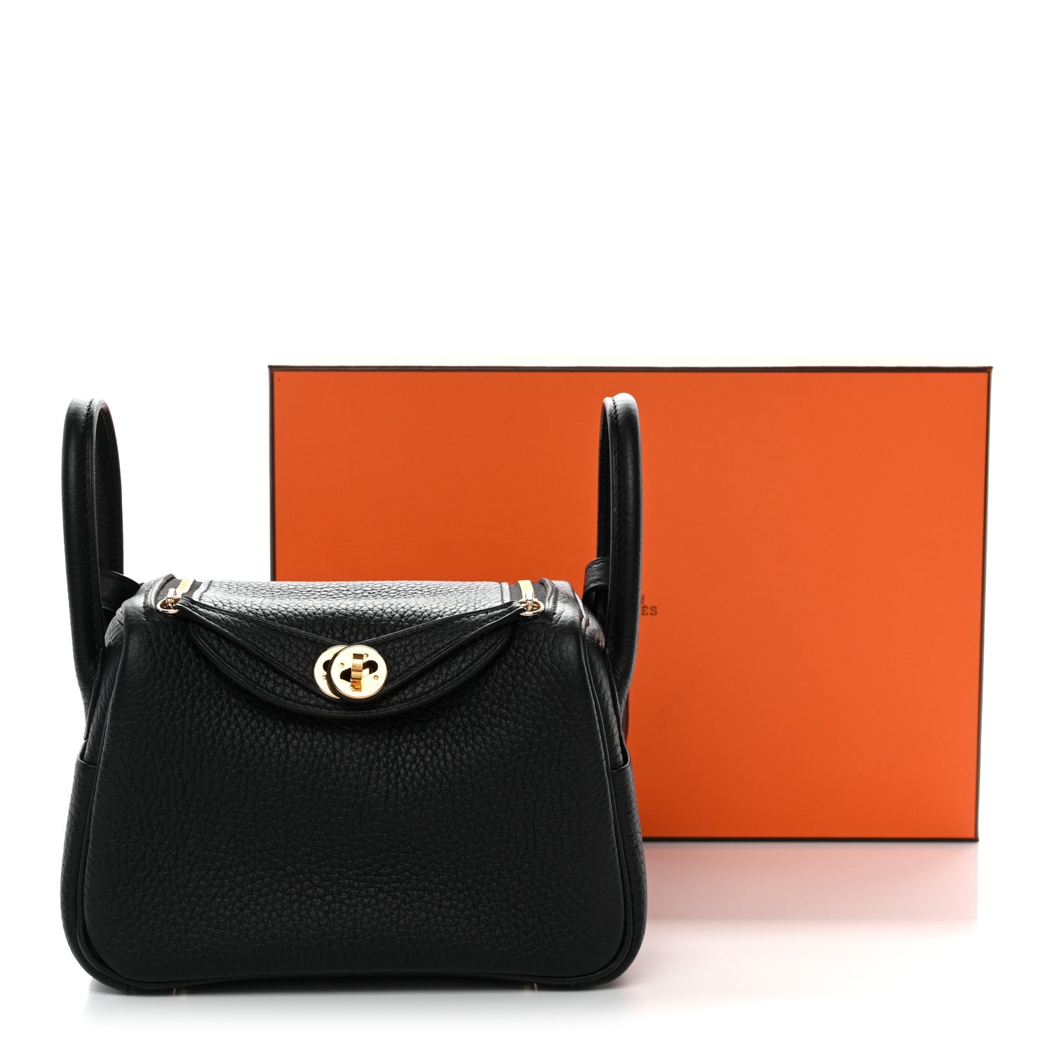 Hermes Taurillon Clemence Mini Lindy 20 Black 11 of 11