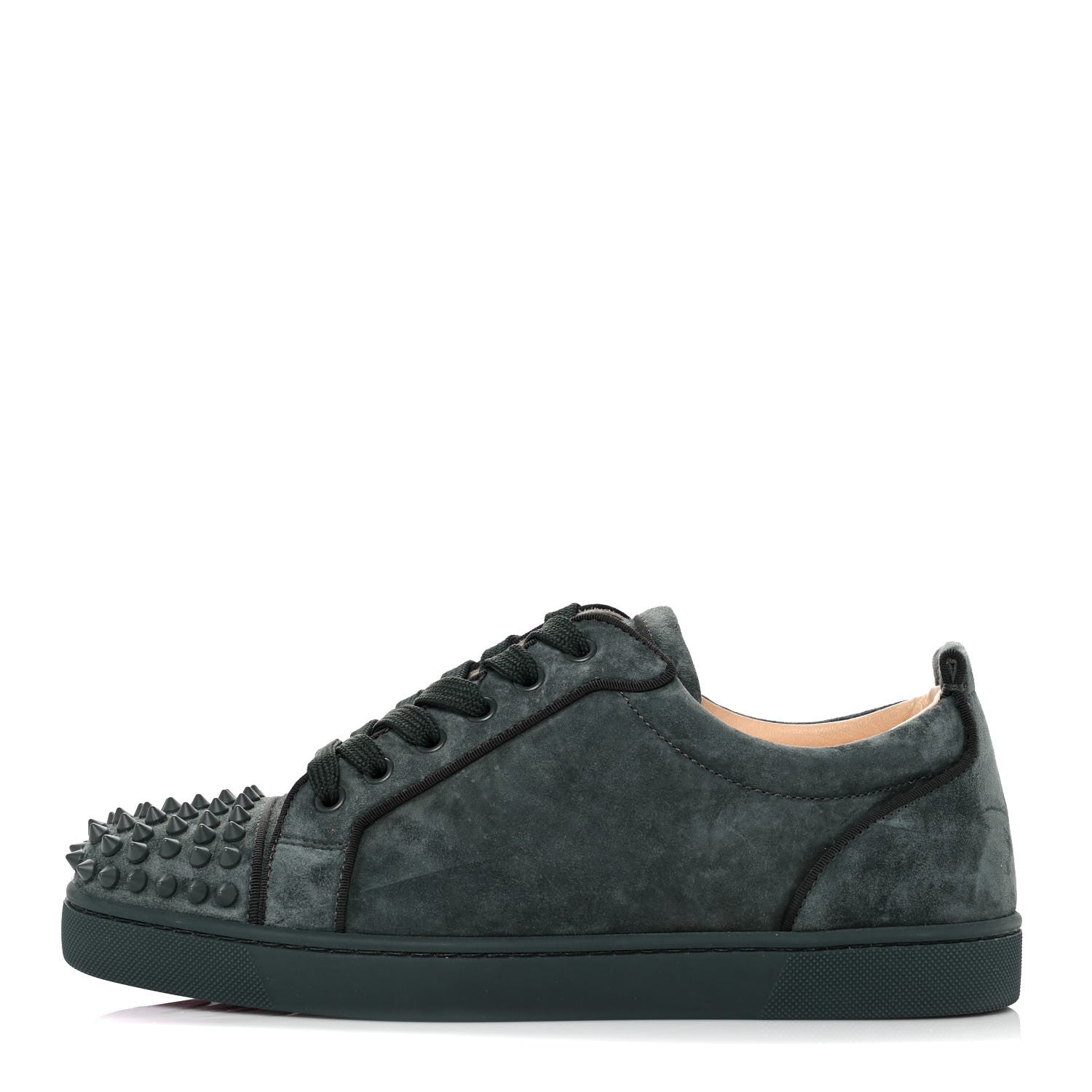 Christian Louboutin Suede Calfskin Mens Louis Junior Spikes Orlato Flat Sneakers 40.5 Tsar 1 of 8