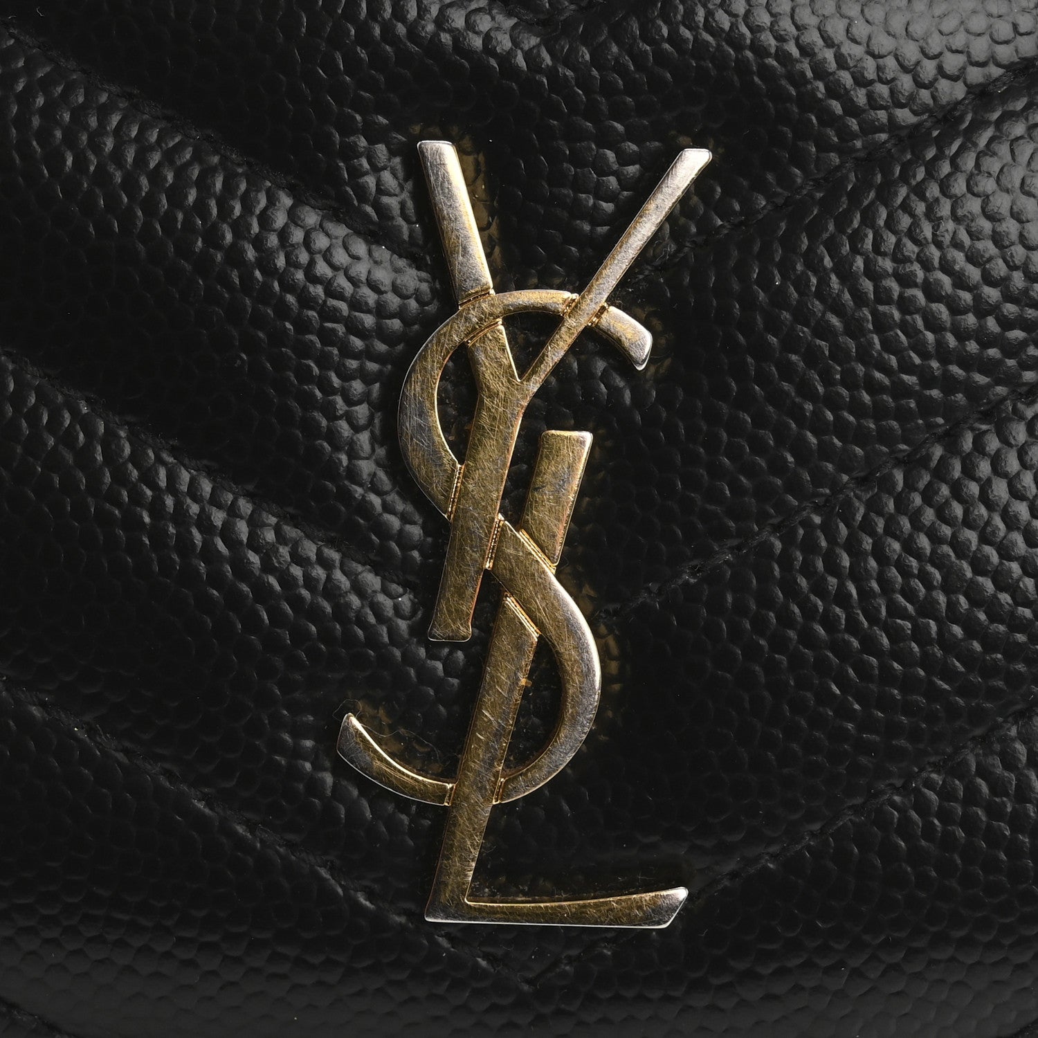 Saint Laurent Monogram Grain de Poudre 5 Fragments Zip Pouch Card Holder Black 8 of 16