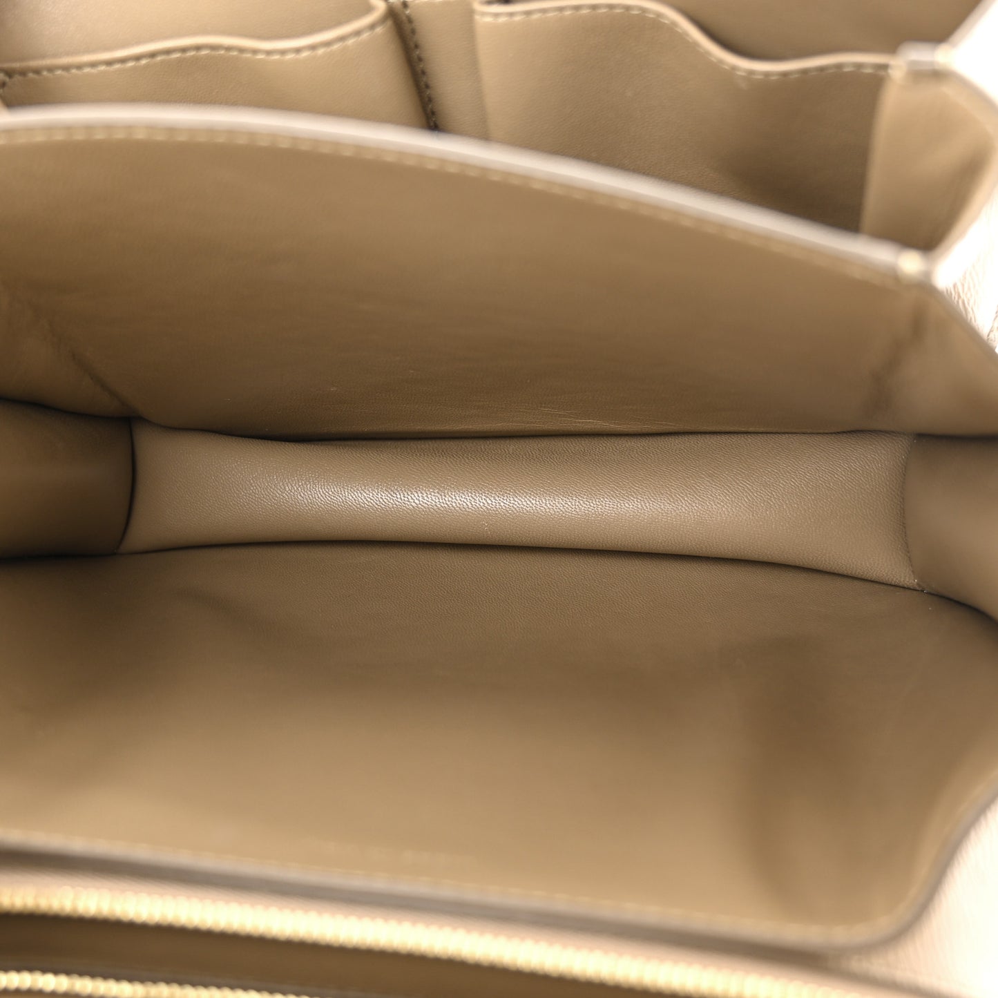Liege Calfskin Medium Classic Box Flap Bag Taupe