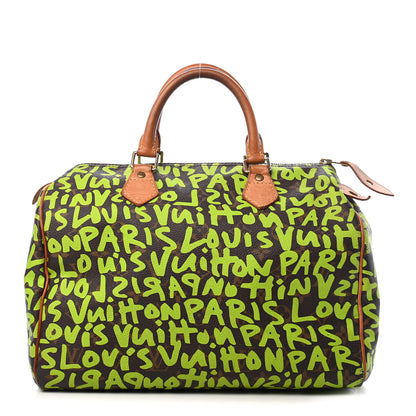 Louis Vuitton Monogram Graffiti Speedy 30 Green 1 of 9