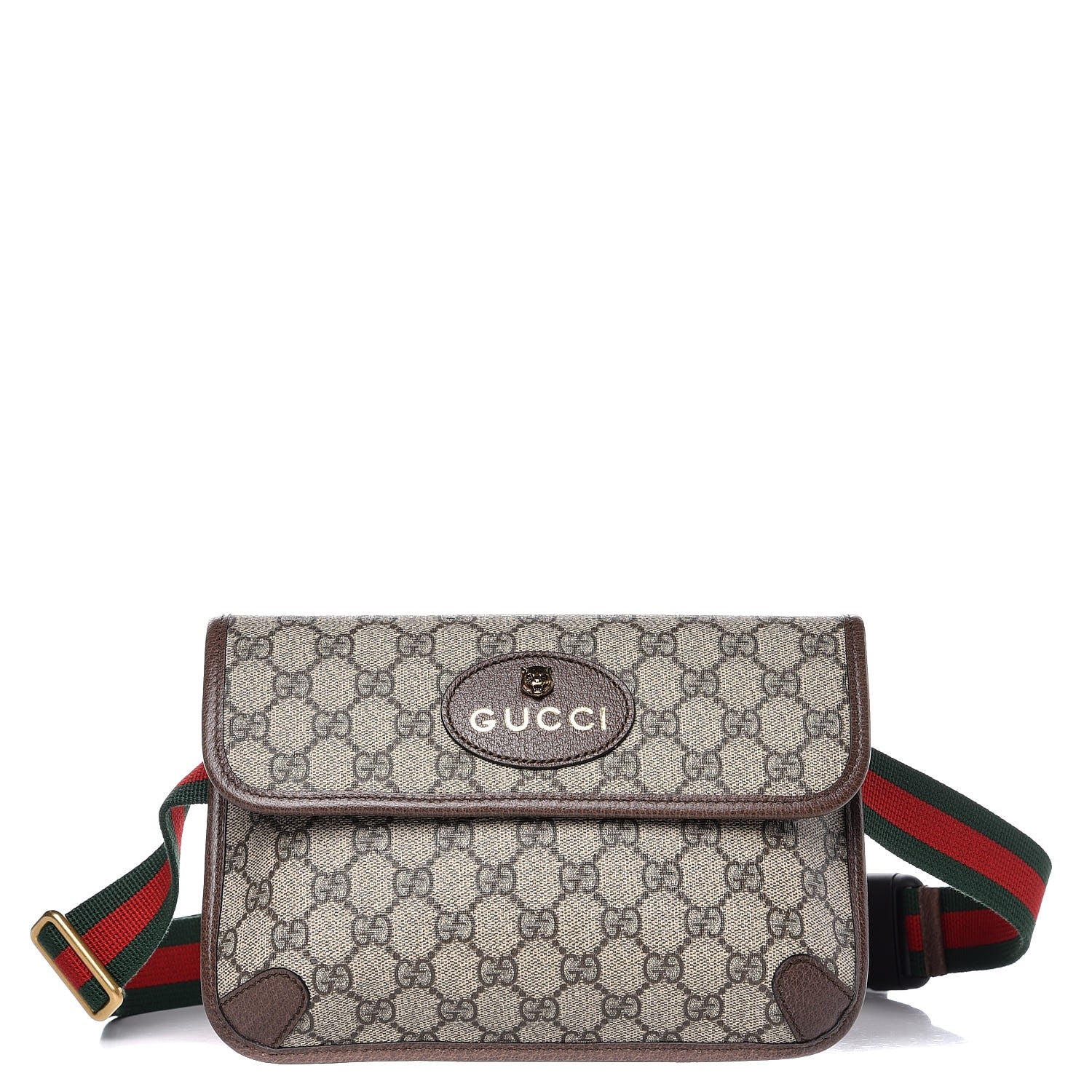Gucci GG Supreme Monogram Neo Vintage Web Belt Bag Brown 1 of 8