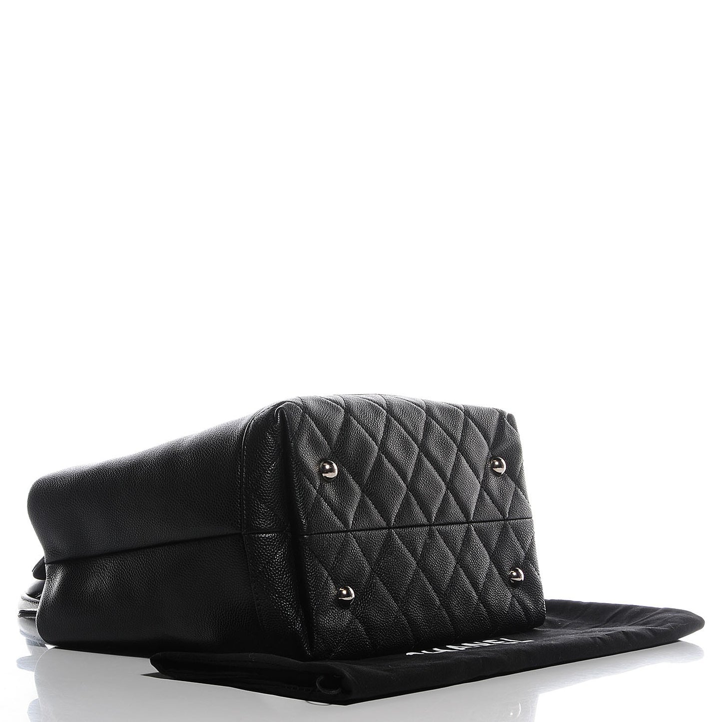 Soft Caviar CC Medium Top Handle Tote Black