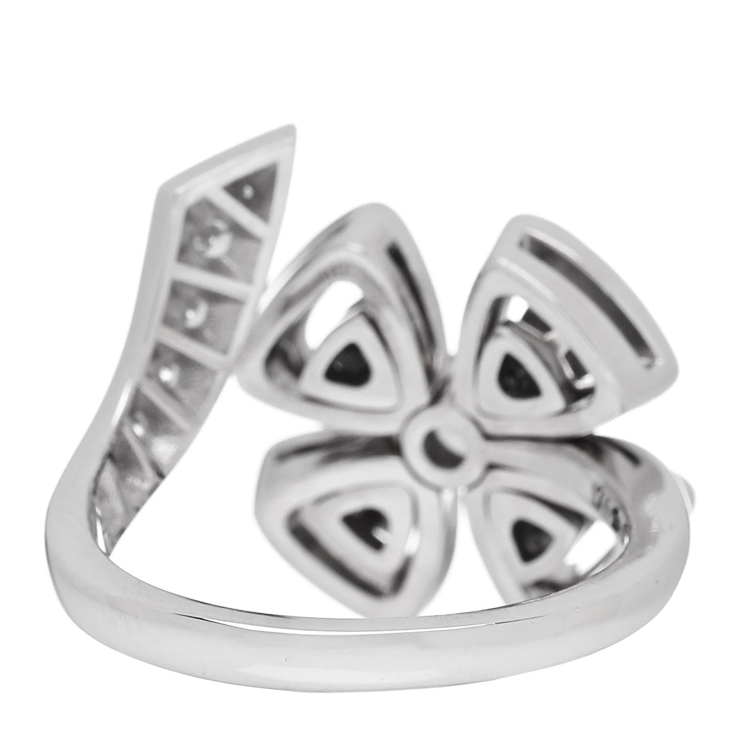 Bulgari 18K White Gold Diamond Fiorever Bypass Ring 52 6 3 of 6