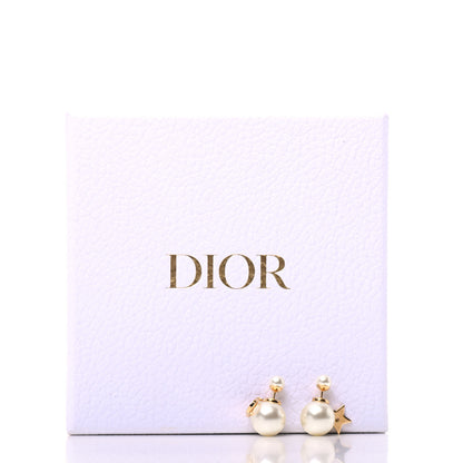 Christian Dior Pearl Mise En Dior Logo Tribal Earrings 6 of 6