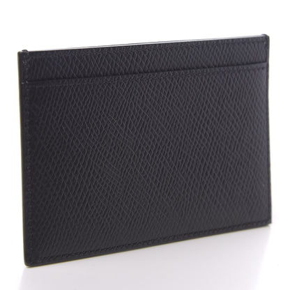 Celine Grained Calfskin Card Holder Black 3 of 7