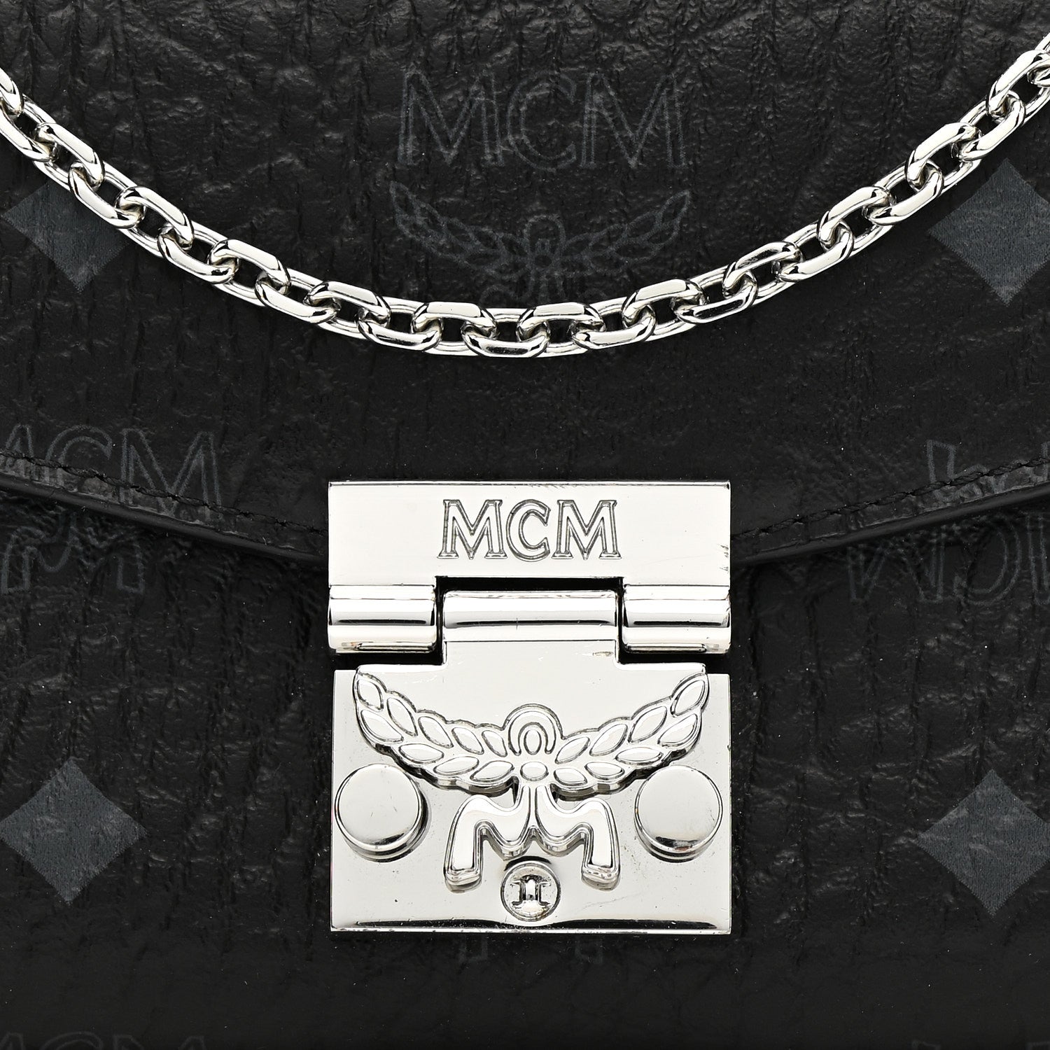 MCM Visetos Large Patricia Wallet On Chain Black 7 of 14