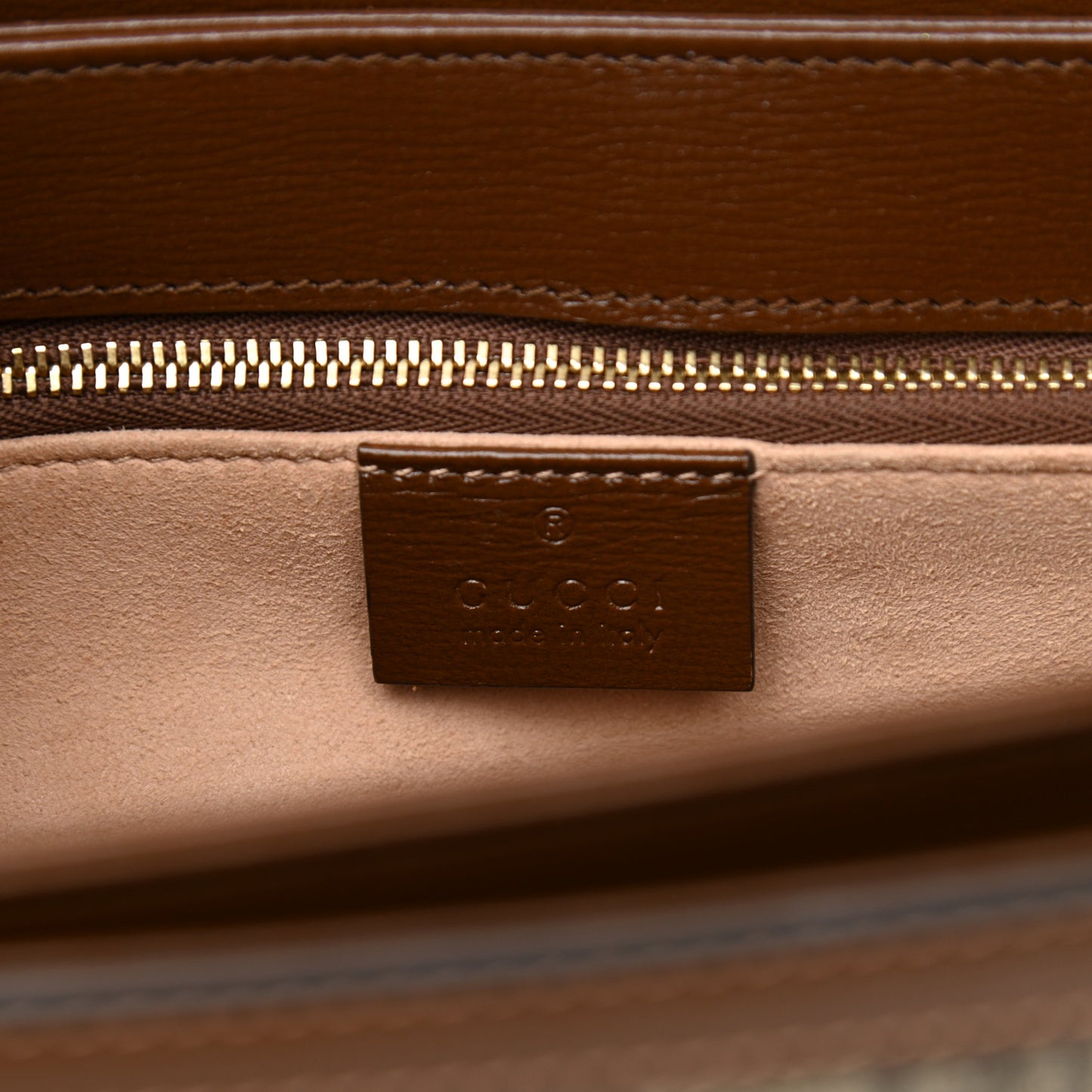 GG Supreme Monogram Horsebit 1955 Shoulder Bag Beige Brown Sugar