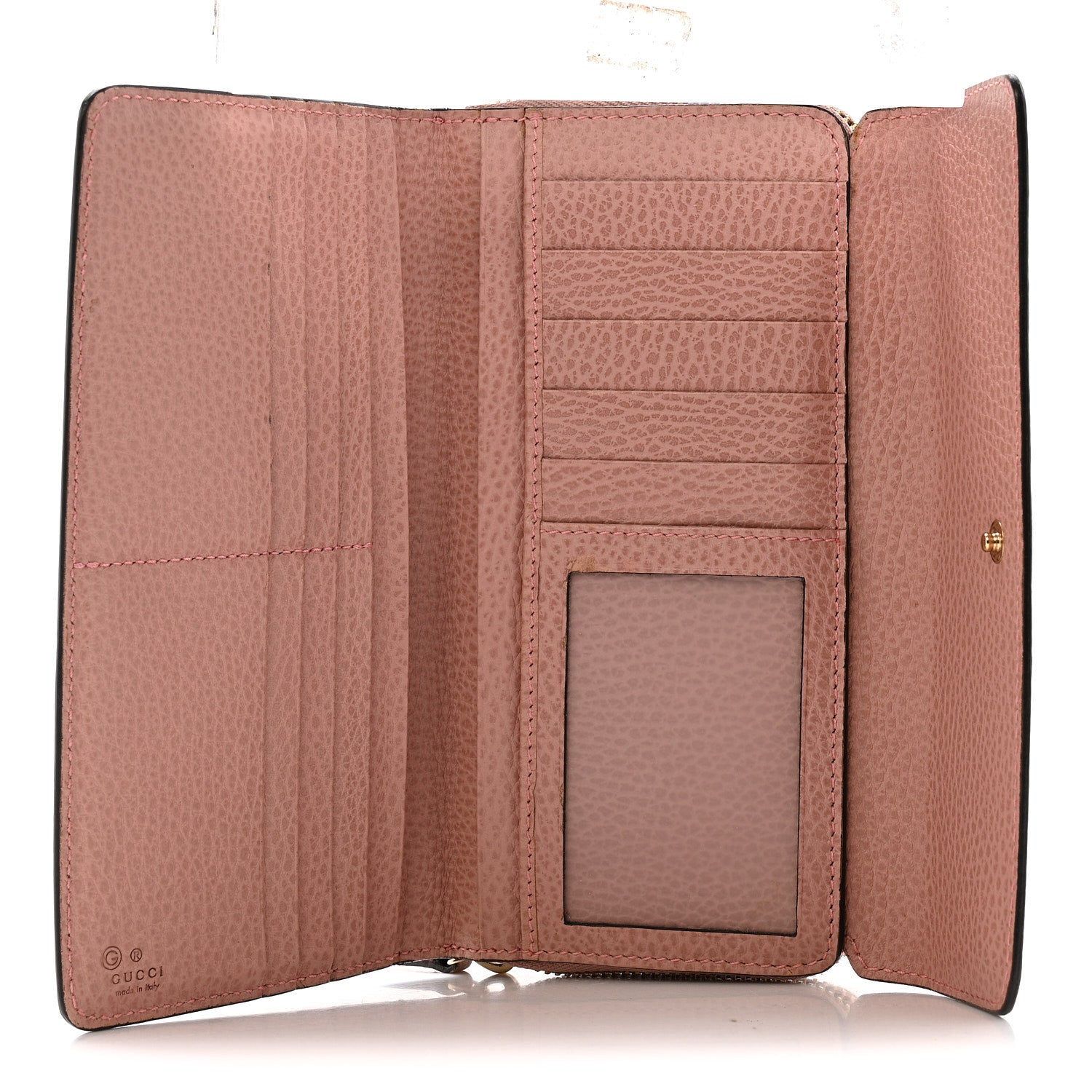 Gucci Dollar Calfskin Interlocking G Continental Wallet Soft Pink 5 of 12