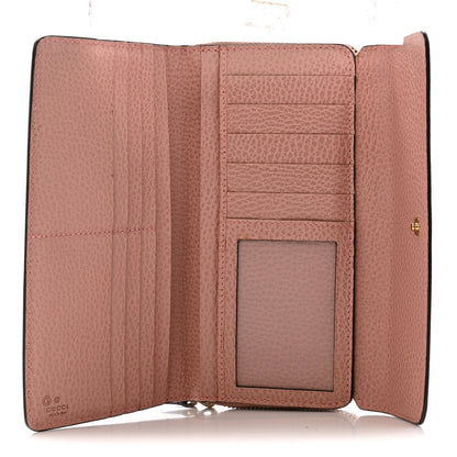 Gucci Dollar Calfskin Interlocking G Continental Wallet Soft Pink 5 of 12