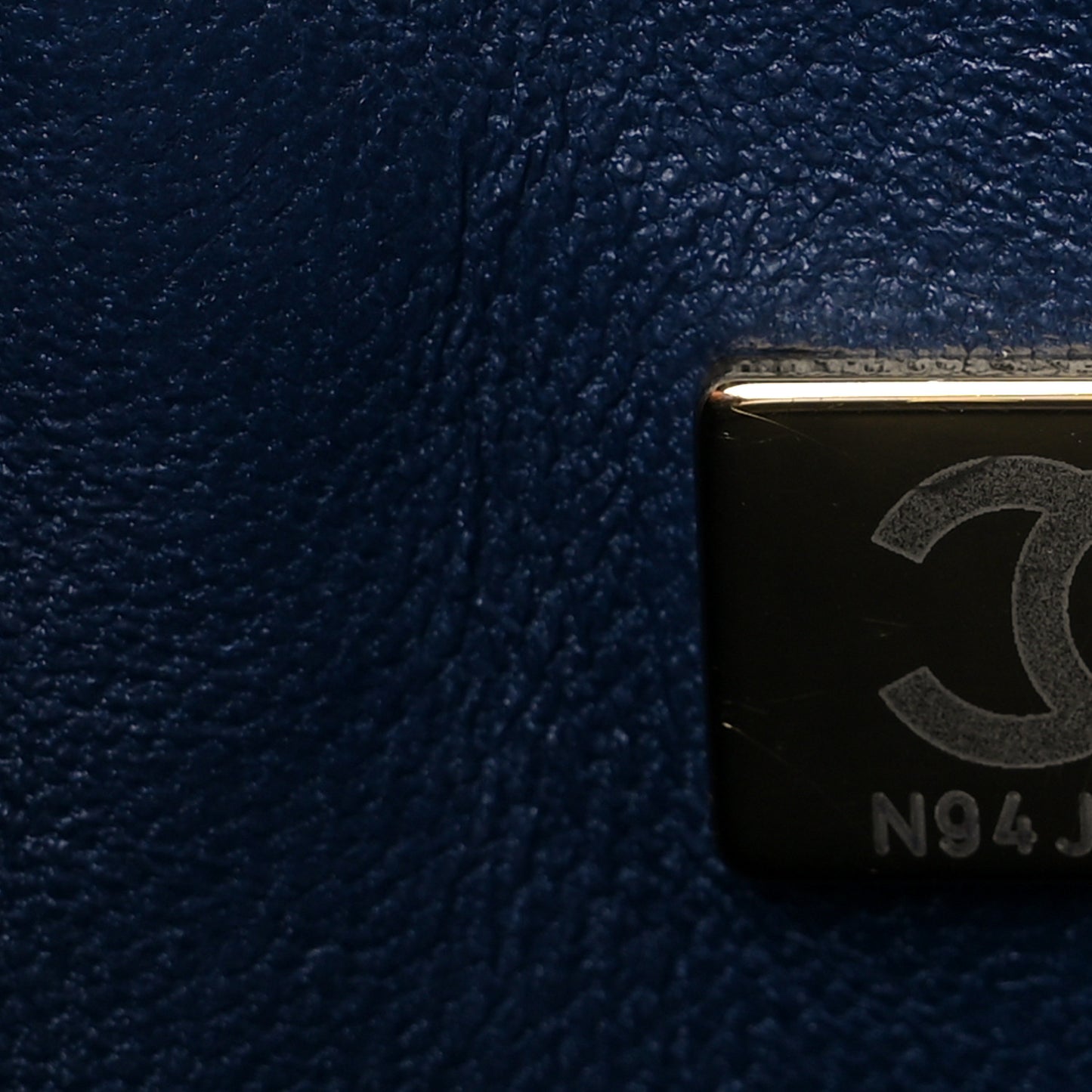 Caviar Quilted Small Double Flap Navy