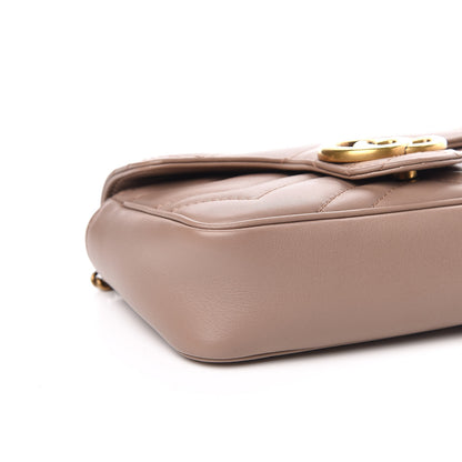 Gucci Calfskin Matelasse Super Mini GG Marmont Shoulder Bag Porcelain Rose 9 of 11
