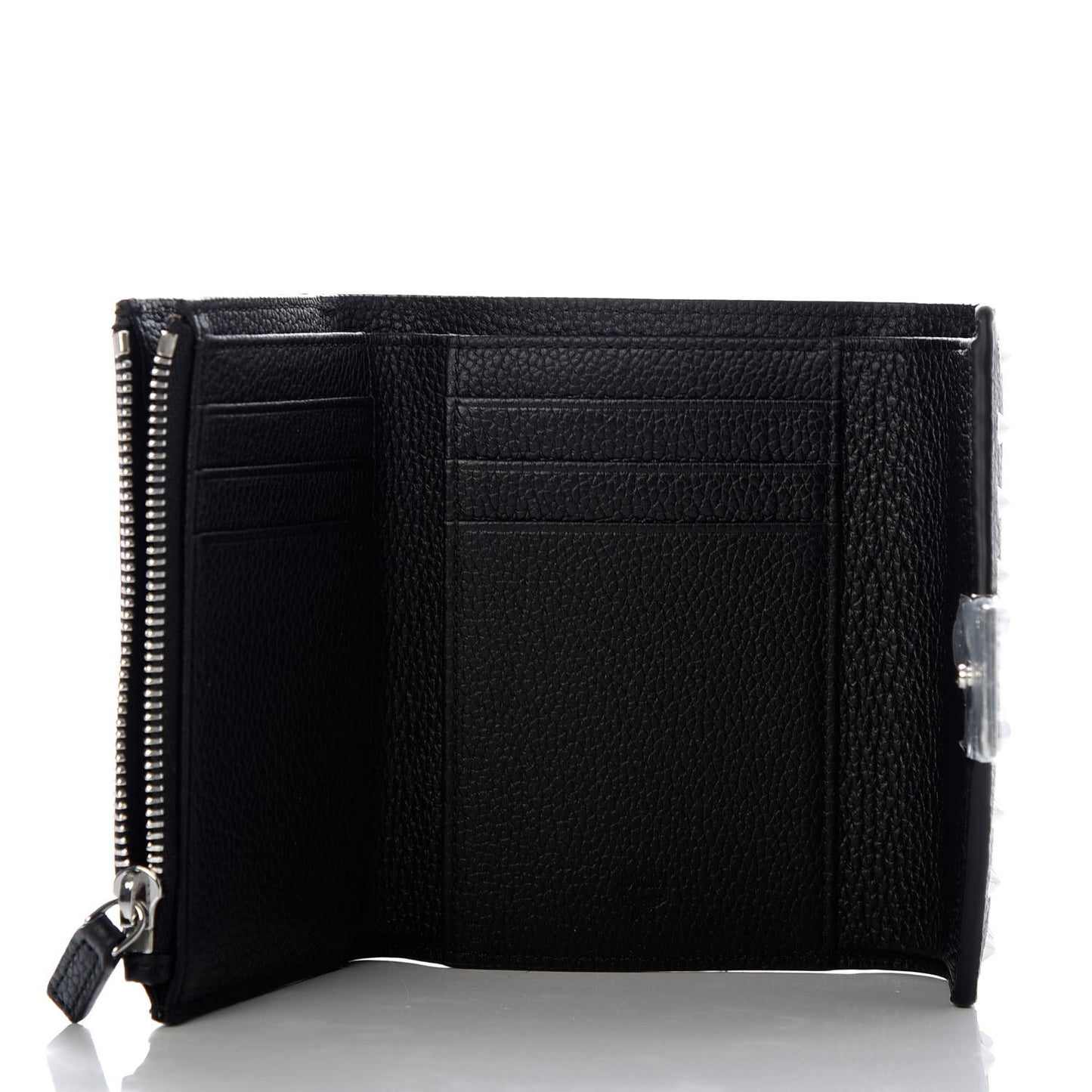Visetos Studded Compact Patricia Trifold Wallet Black