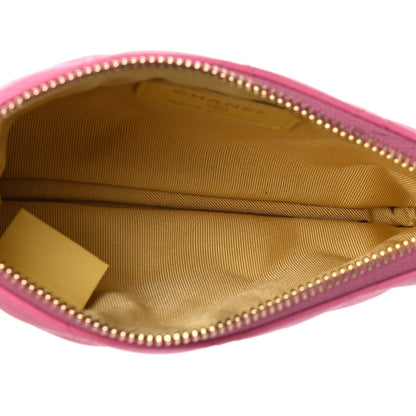 Chanel Lambskin Quilted Small Zipped Pouch Pink Yellow 4 of 4