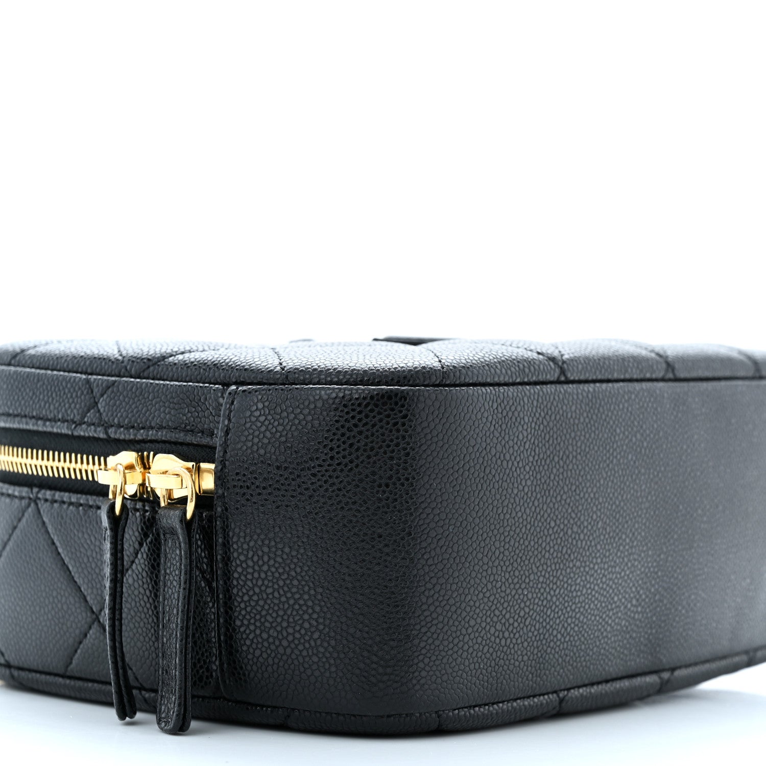 Chanel Caviar Quilted CC Small Top Handle Vanity Case Black 9 of 10
