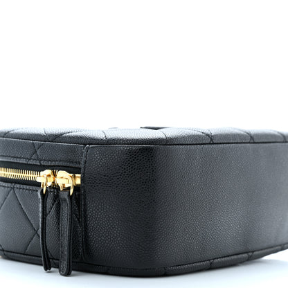 Chanel Caviar Quilted CC Small Top Handle Vanity Case Black 9 of 10
