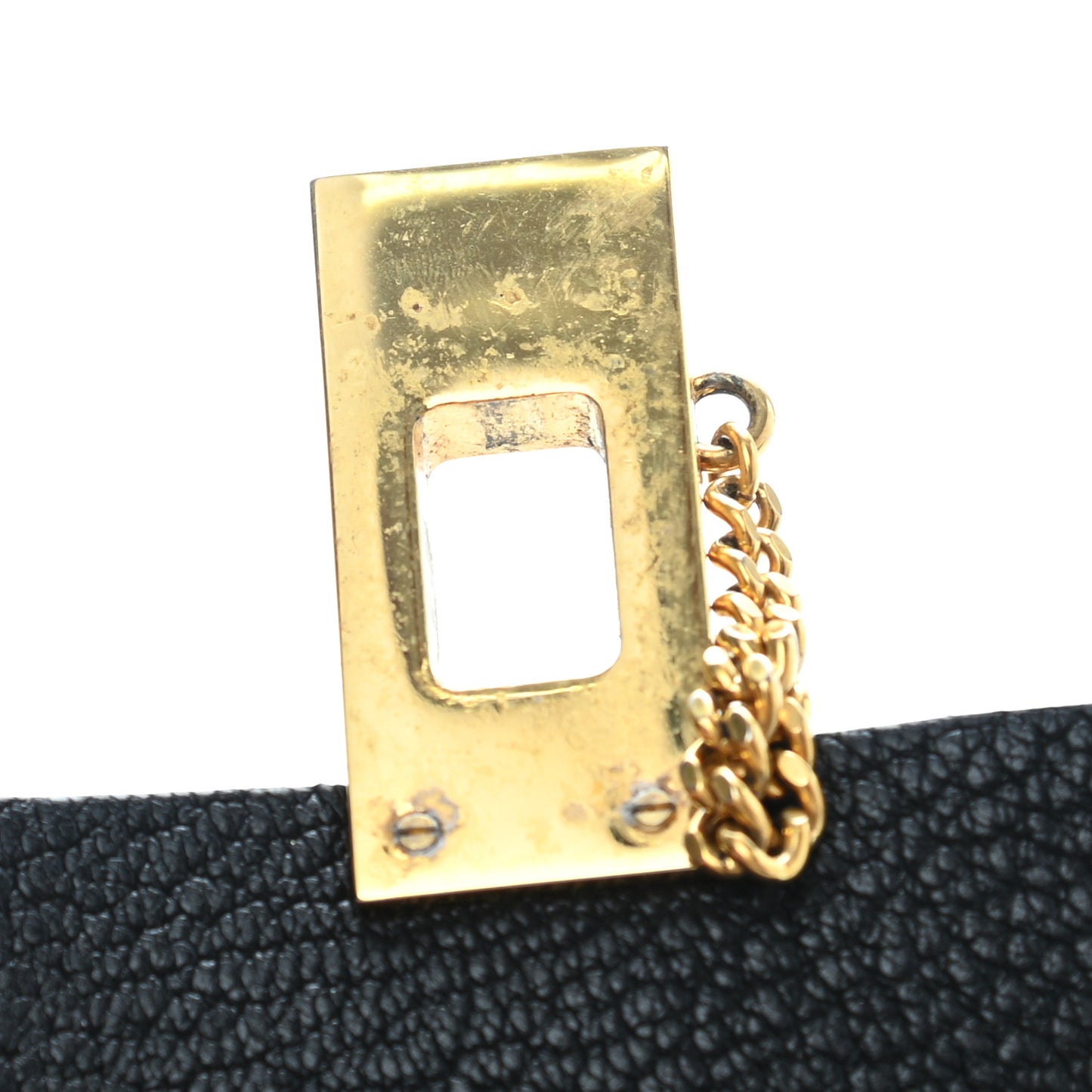 Grained Lambskin Drew Long Wallet with Flap Black