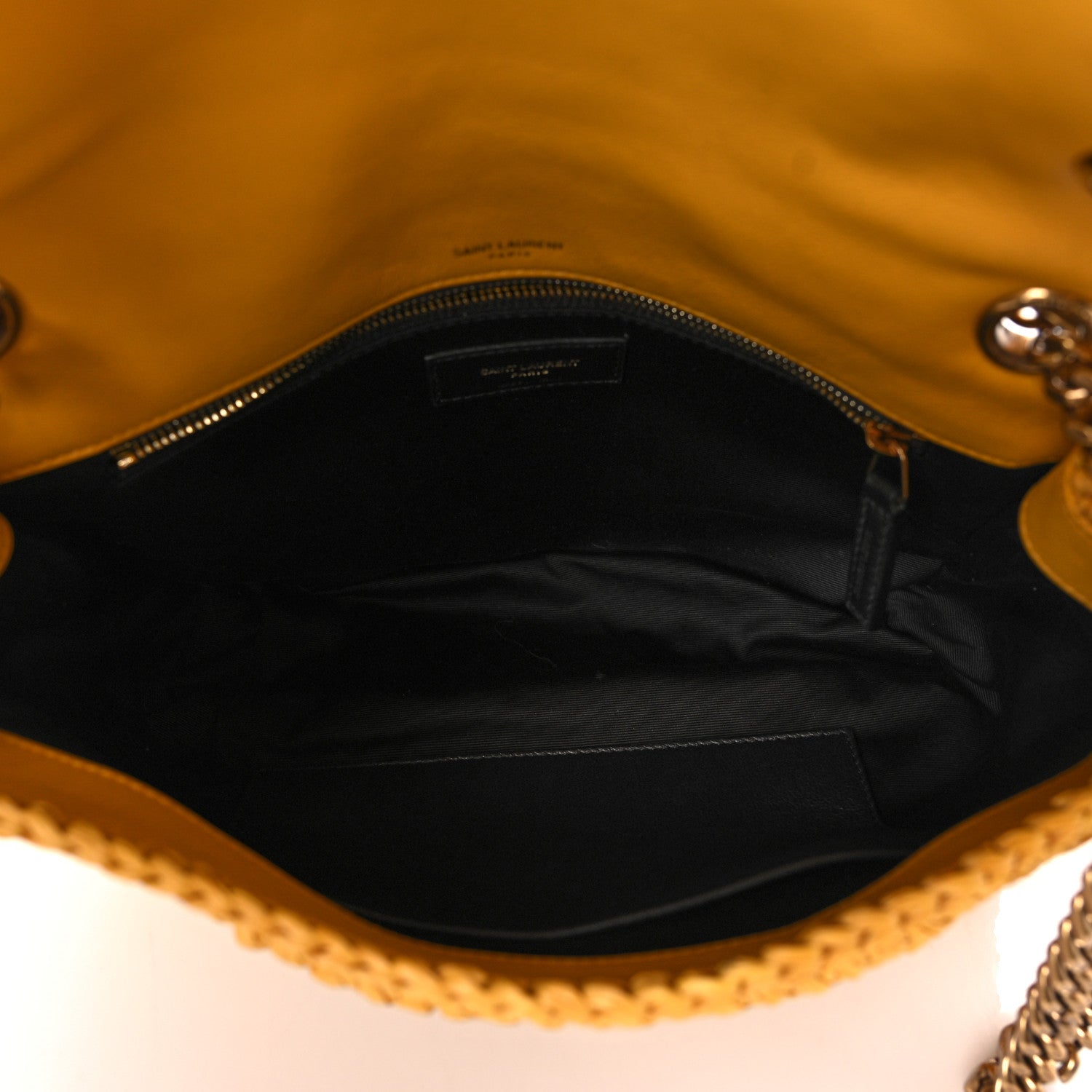 Saint Laurent Raffia Calfskin Monogram Medium Niki Chain Satchel Wheat 5 of 11