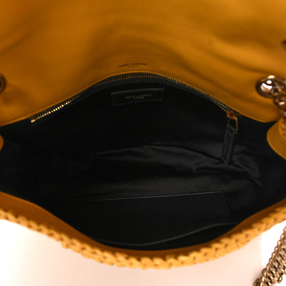 Saint Laurent Raffia Calfskin Monogram Medium Niki Chain Satchel Wheat 5 of 11