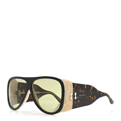 Gucci Acetate Sunglasses GG0149S Black Horn 1 of 7