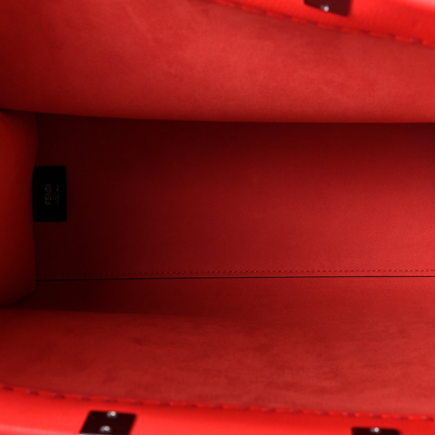 Fendi Vitello Cher Plexiglass Logo Debossed Medium Fendi Sunshine Shopper Tote Papavero 5 of 7