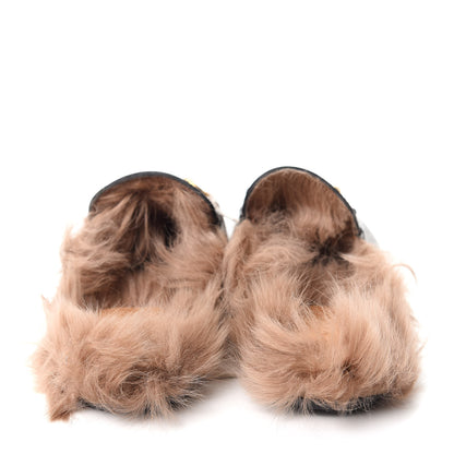 Gucci Calfskin Fur Womens Princetown Slippers 36.5 Black 7 of 9