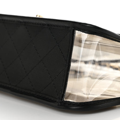 Chanel Lambskin PVC Sand By The Sea Flap With Pearl Strap Black 10 of 11