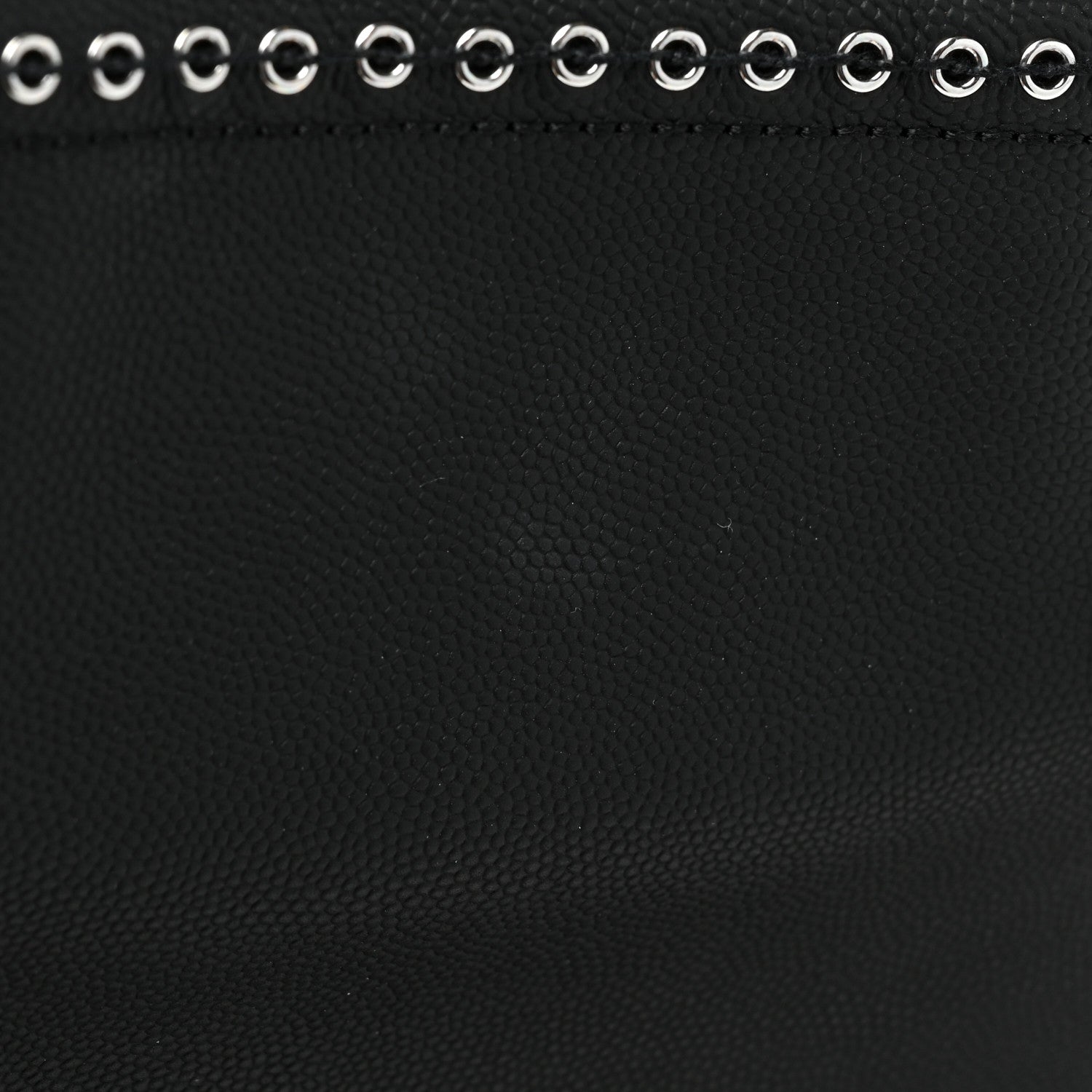 Chanel Grained Calfskin Large Coco Eyelets Shopping Tote Black 12 of 13