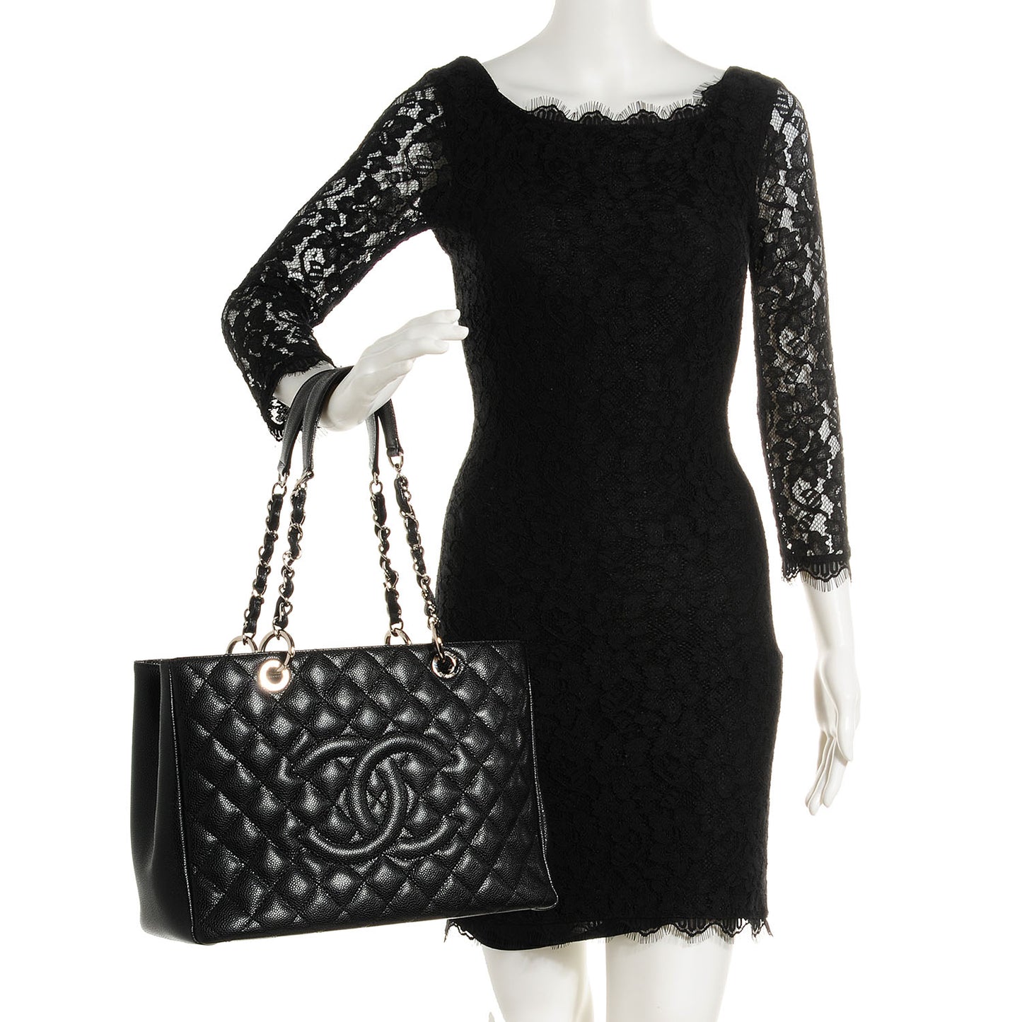 Caviar Grand Shopping Tote GST Black