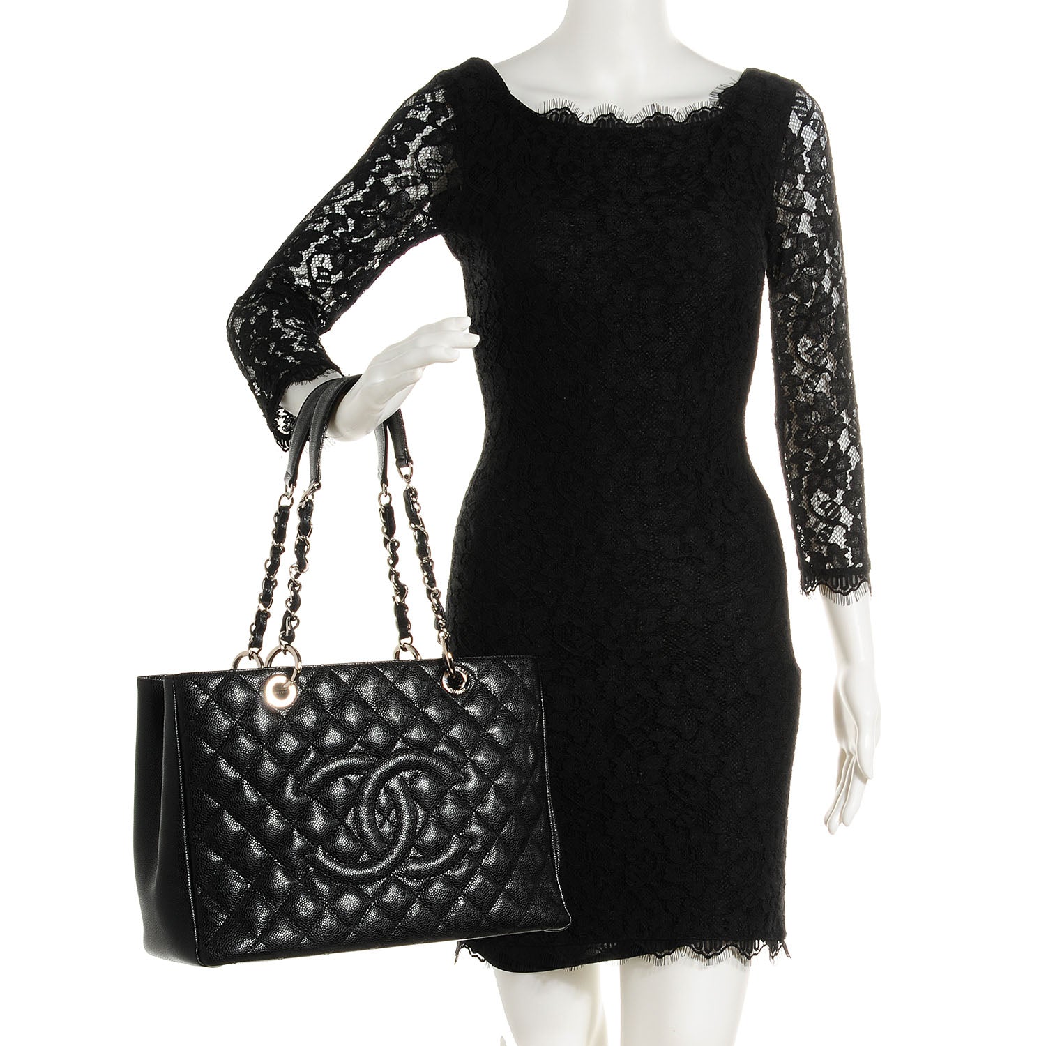 Chanel Caviar Grand Shopping Tote GST Black 2 of 7