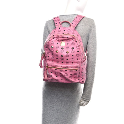 MCM Visetos Medium Sprinkle Stud Stark Backpack Pink 2 of 9