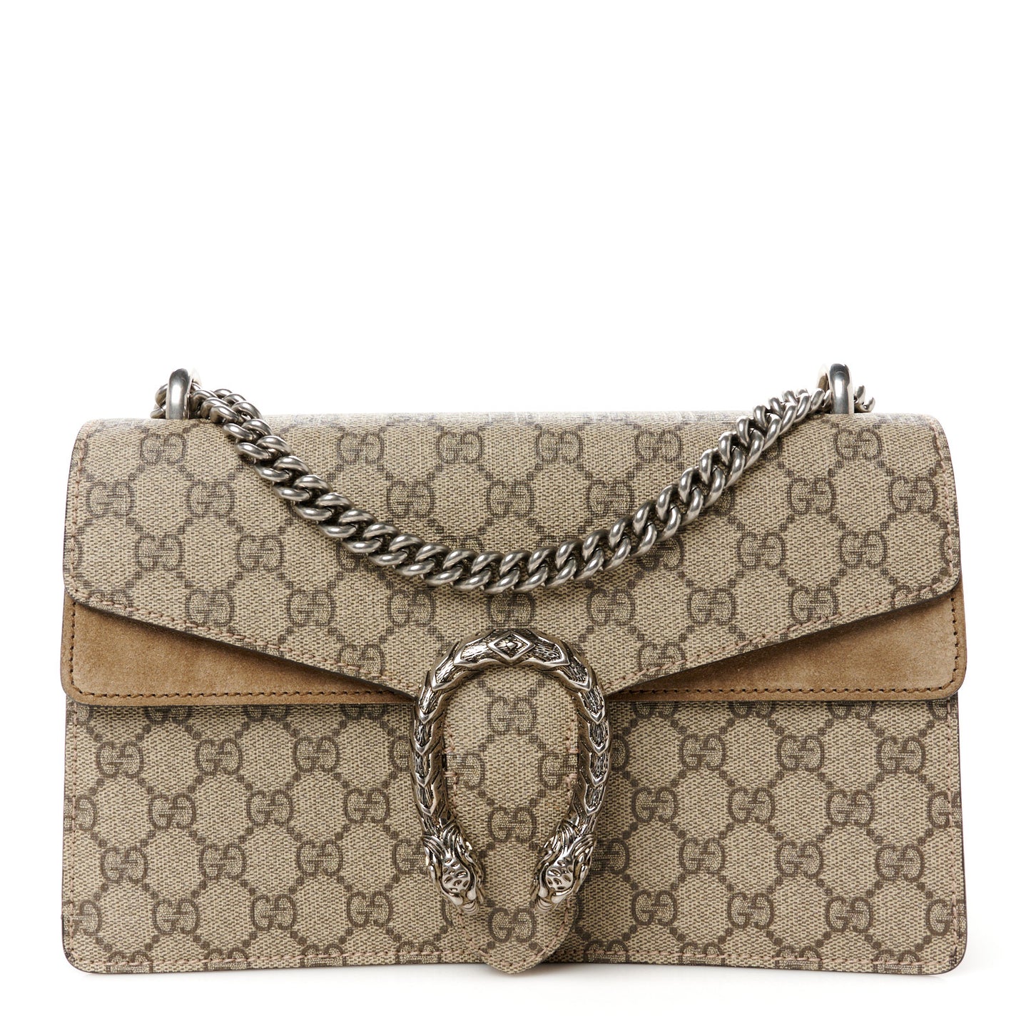 GG Supreme Monogram Small Dionysus Shoulder Bag Taupe